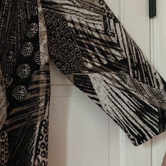 Chico’s Size‎ 2 Multi Print Classic Cardigan Dress Up or Down Chicos Large 12/14 - Picture 7 of 10